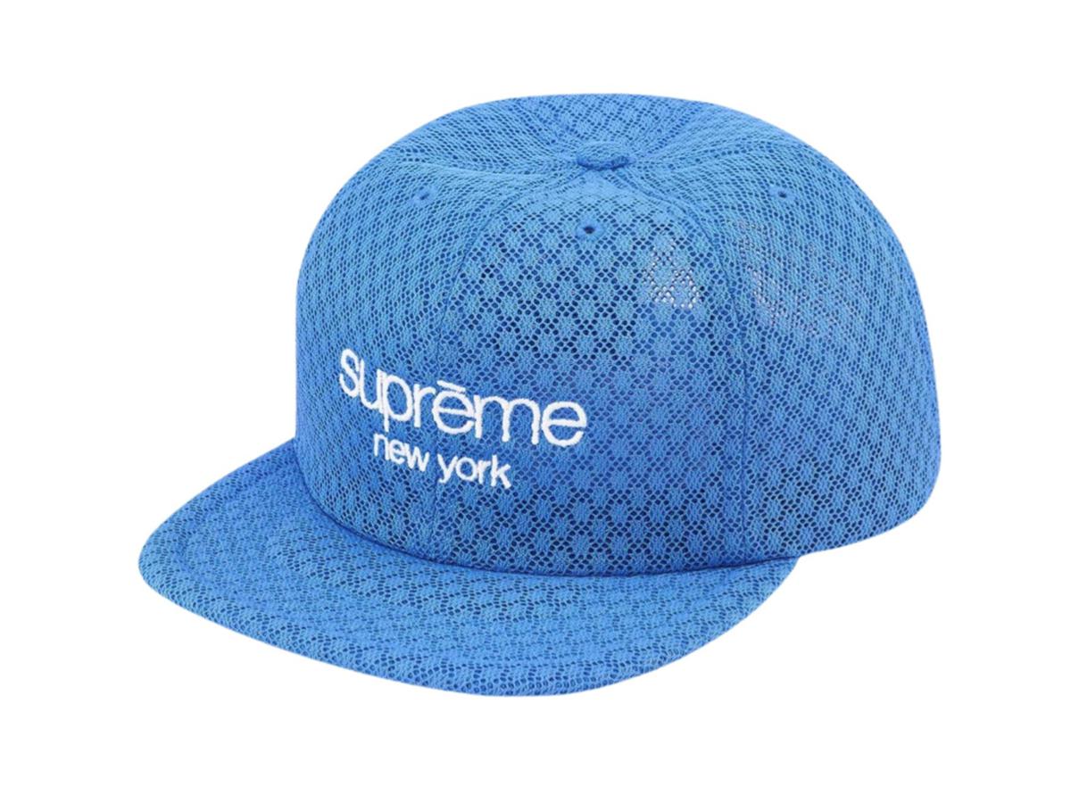 Supreme Classic Logo Air Mesh 6-Panel Light Blue